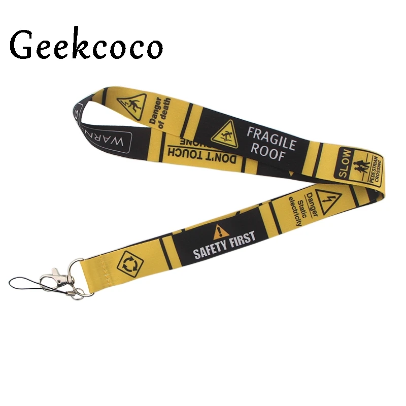 Warning sign pattern lanyards for keys in mobile phone straps necklace card holders webbing ribbons keychain keyring rope J0486
Warning sign pattern lanyards for keys in mobile phone straps necklace card holders webbing ribbons keychain keyring rope J0486