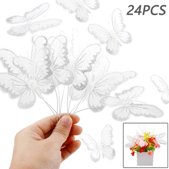 24pcs 3D Sequins Butterfly Ornaments Tie on Christmas Tree Headband Artificial Flower Wedding Bride Hair Hand Hats Decoration
24pcs 3D Sequins Butterfly Ornaments Tie on Christmas Tree Headband Artificial Flower Wedding Bride Hair Hand Hats Decoration