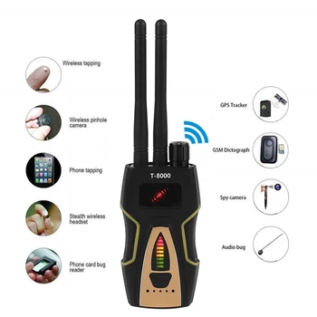 New 2020 T8000 Anti-Spy Wireless RF Signal Detector GSM Audio Finder GPS Scan Detector
New 2020 T8000 Anti-Spy Wireless RF Signal Detector GSM Audio Finder GPS Scan Detector