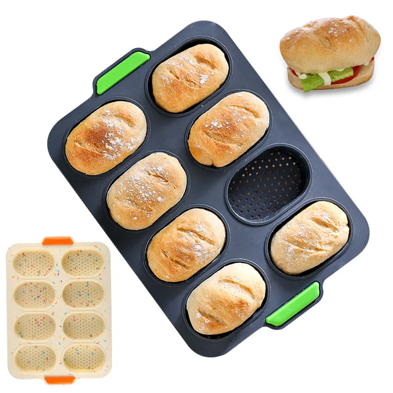 8 Grids Non-Stick French Bread Mold Silicone Mini Baguette Baking Tray Heat Resistant Pan Bakeware Home Kitchen Baking Tools
8 Grids Non-Stick French Bread Mold Silicone Mini Baguette Baking Tray Heat Resistant Pan Bakeware Home Kitchen Baking Tools