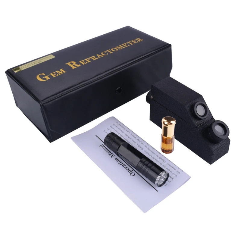 Gem Refractometer Jewelry RHG 1.30-1.81RI Professional Gemstone ldentification Built-in LED Light Diamond Detector Testing Tool
Gem Refractometer Jewelry RHG 1.30-1.81RI Professional Gemstone ldentification Built-in LED Light Diamond Detector Testing Tool