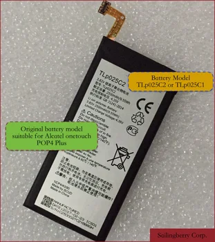 Battery suitable for Alcatel TCL Mobile POP4 Plus with Battery Model TLp025C2/C1
Battery suitable for Alcatel TCL Mobile POP4 Plus with Battery Model TLp025C2/C1