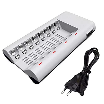 8-Slot Battery Charger 110-240V AA/AAA Battery Charger Portable Battery Charger universal Rechargeable Battery EU Plug US Plug
8-Slot Battery Charger 110-240V AA/AAA Battery Charger Portable Battery Charger universal Rechargeable Battery EU Plug US Plug