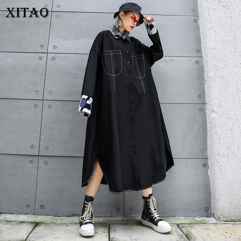 XITAO Split Plus Size Dress Women Fashion New 2019 Autumn Single Breast Turn Down Collar Elegant Minority Loose Dress GCC2018
XITAO Split Plus Size Dress Women Fashion New 2019 Autumn Single Breast Turn Down Collar Elegant Minority Loose Dress GCC2018