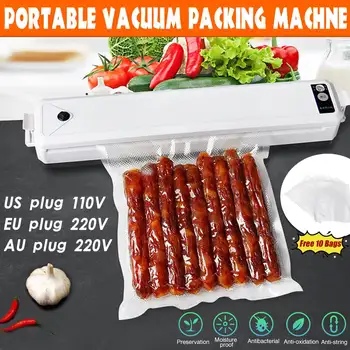 Food Vacuum Sealer Vacuum Bag Sealing Machine Electric Vaccum Pouch Packaging Machine Fish Fruit Meat Packer With 10pcs Bags
Food Vacuum Sealer Vacuum Bag Sealing Machine Electric Vaccum Pouch Packaging Machine Fish Fruit Meat Packer With 10pcs Bags