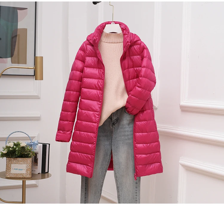 0-10℃ Hood Detachable Winter Coat for Women 2024 Female Puffer Down Jacket Portable Ultralight Long Feather Coat Chaqueta Mujer 0-10℃ Hood Detachable Winter Coat for Women 2024 Female Puffer Down Jacket Portable Ultralight Long Feather Coat Chaqueta Mujer