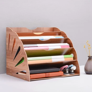 Wood Fan-Shaped File Sorter 5 Compartment for Office Desktop Magazine File Organizer
Wood Fan-Shaped File Sorter 5 Compartment for Office Desktop Magazine File Organizer