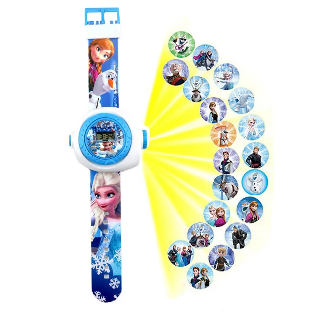 Princess Elsa Children Watches Girls Rubber Digital 3D Projection Mickey Watch Kids Clock Boys Wristwatches Gift Dropshipping | Наручные