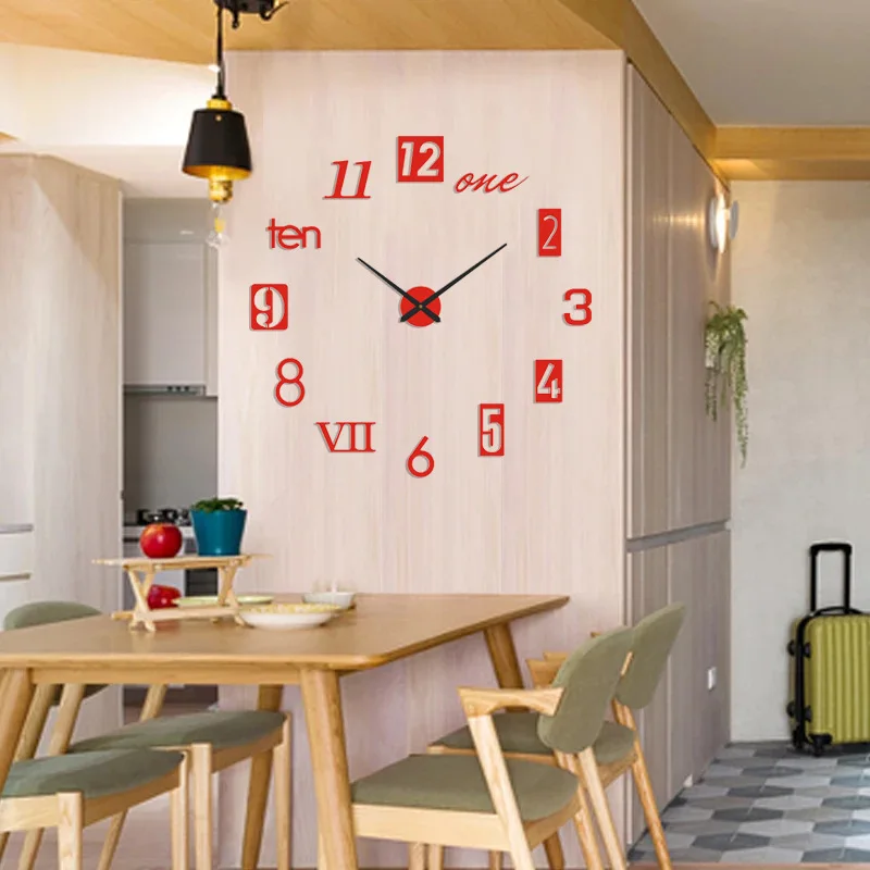 Большие размеры DIY настенные часы креативные европейские гостиная стильные