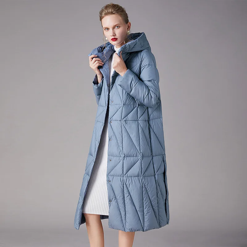 Thick High-quality Women's Down Jacket Windproof Waterproof 90% White duck down Covered Button Solid Long down coat woman 2019
Thick High-quality Women's Down Jacket Windproof Waterproof 90% White duck down Covered Button Solid Long down coat woman 2019