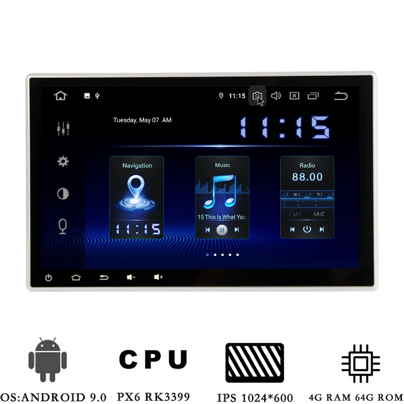 10.2†IPS screen Android 9.0 Universal Car Radio 2 din GPS Navigation PX6 DSP HDMI Wifi RDS 4GB+64GB Multimedia player TDA7850
10.2†IPS screen Android 9.0 Universal Car Radio 2 din GPS Navigation PX6 DSP HDMI Wifi RDS 4GB+64GB Multimedia player TDA7850