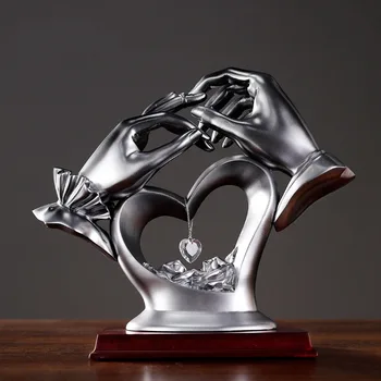 Sculpture Ornaments Desk Figurines Crafts Gifts Ring Hand Resin European Creative Art Wedding Home Furnishing Decoration Office 
Sculpture Ornaments Desk Figurines Crafts Gifts Ring Hand Resin European Creative Art Wedding Home Furnishing Decoration Office