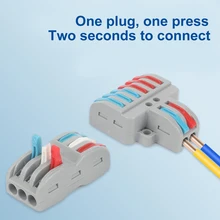 1Pc Fast Cable Connectors Universal Compact Conductor Spring Splicing Wiring Connector Push-in Terminal Block SPL Accessories
1Pc Fast Cable Connectors Universal Compact Conductor Spring Splicing Wiring Connector Push-in Terminal Block SPL Accessories