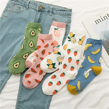 Fruit Sock for Woman Crew Adult Kawaii Ladies Standard Cartoon Avocado Socks Cotton Summer Female Trendy Strawberry Calcetines
Fruit Sock for Woman Crew Adult Kawaii Ladies Standard Cartoon Avocado Socks Cotton Summer Female Trendy Strawberry Calcetines
