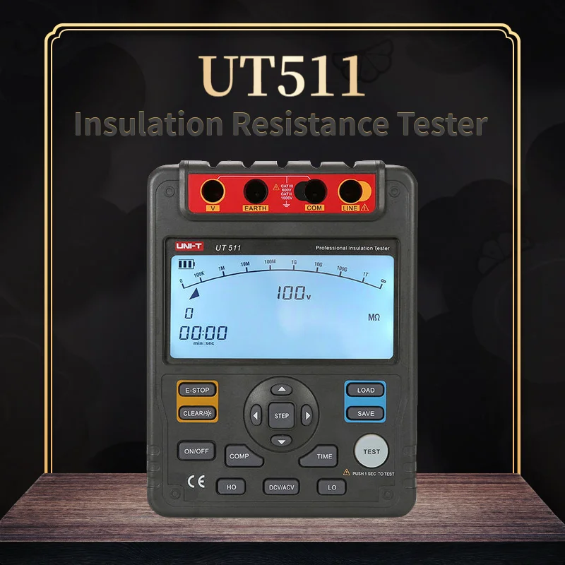 UNI-T UT511 1000V 10Gohm Digital Insulation Resistance Tester Megohmmeter Low Ohm Ohmmeter Voltmeter Auto Range
UNI-T UT511 1000V 10Gohm Digital Insulation Resistance Tester Megohmmeter Low Ohm Ohmmeter Voltmeter Auto Range