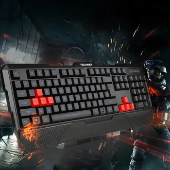 TeckNet Kraken LED Illuminated Gaming Keyboard and Mouse Set, Water-Resistant Design, US layout red
TeckNet Kraken LED Illuminated Gaming Keyboard and Mouse Set, Water-Resistant Design, US layout red