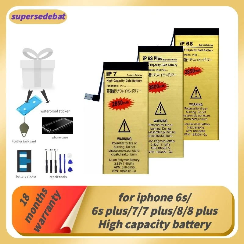 Supersedeba for Iphone 6s Plus Battery Batterie for Iphone 7 for Apple Iphone 6s 6s Plus 7 7 Plus 8 8 Plus Bateria Phone Battery
Supersedeba for Iphone 6s Plus Battery Batterie for Iphone 7 for Apple Iphone 6s 6s Plus 7 7 Plus 8 8 Plus Bateria Phone Battery