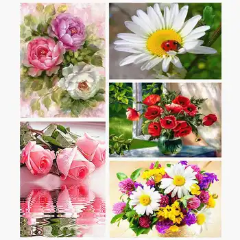 HUACAN Diamond Painting Flower Cross Stitch Kit Mosaic Diamond Paintings Full Square Drill Beaded Embroidery Wedding Decoration
HUACAN Diamond Painting Flower Cross Stitch Kit Mosaic Diamond Paintings Full Square Drill Beaded Embroidery Wedding Decoration