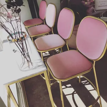 Modern Simple Fashion Bar Chairs Nordic Ins Short Tea Shop High Feet Stool Backed High Front Desk Bar Chair
Modern Simple Fashion Bar Chairs Nordic Ins Short Tea Shop High Feet Stool Backed High Front Desk Bar Chair