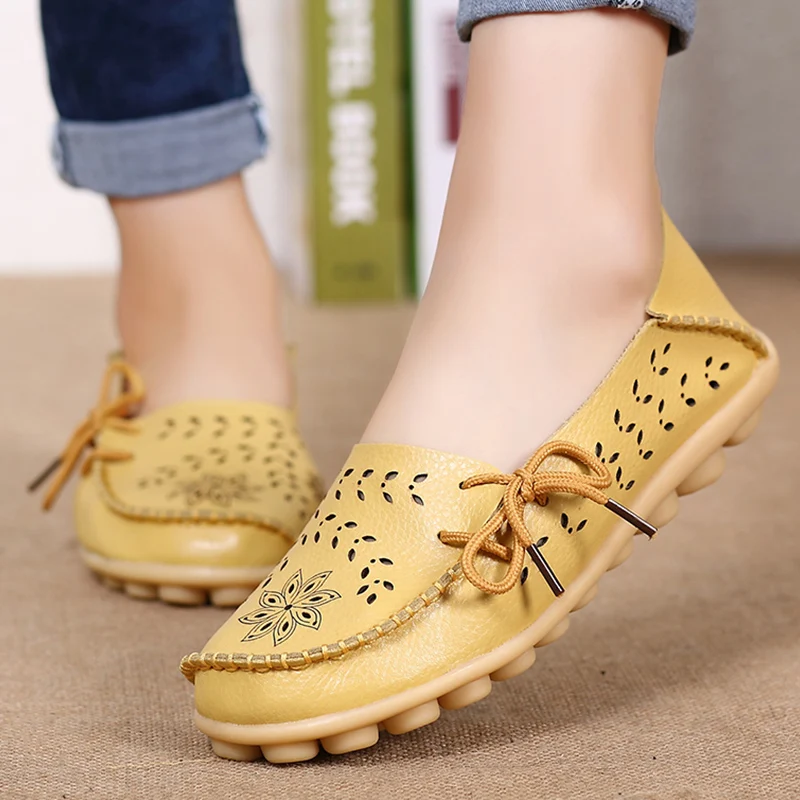 Фото Женские Кожаные Туфли GOOD 22 на плоской подошве | Обувь