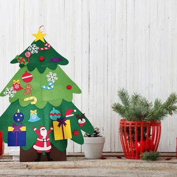 Kids Diy Felt Christmas Tree with Ornaments Children New Year Gifts for Christmas Door Wall Hanging Decoration
Kids Diy Felt Christmas Tree with Ornaments Children New Year Gifts for Christmas Door Wall Hanging Decoration