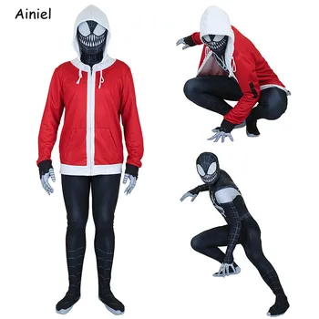 2020 New Spider Cosplay Superhero Miles Morales Costume Hoodies Bodysuit Spider Suit Jumpsuits Zentai Man Halloween Adult Kids
2020 New Spider Cosplay Superhero Miles Morales Costume Hoodies Bodysuit Spider Suit Jumpsuits Zentai Man Halloween Adult Kids