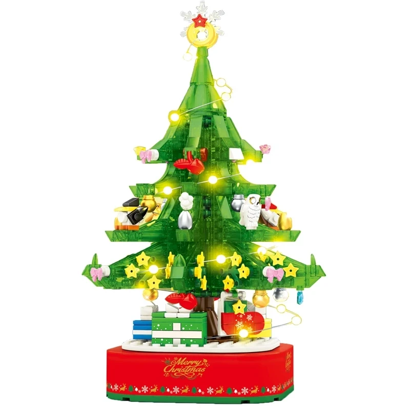 486 PCS Merry Christmas Tree Music Box Building Blocks Lighting Tree Girls Xmas Gift Rotating DIY Elk New Year House Bricks Toys
486 PCS Merry Christmas Tree Music Box Building Blocks Lighting Tree Girls Xmas Gift Rotating DIY Elk New Year House Bricks Toys