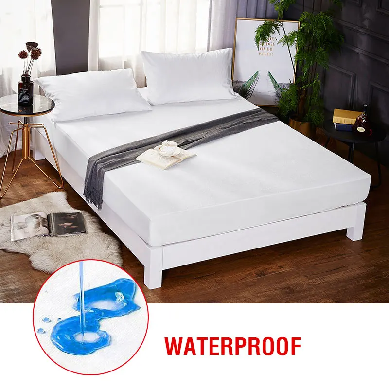 Mattress Cover Bed Pad Protector Waterproof Coverlets Machine Washable White Comfortable Bedspread Bed Fitted Sheet
Mattress Cover Bed Pad Protector Waterproof Coverlets Machine Washable White Comfortable Bedspread Bed Fitted Sheet