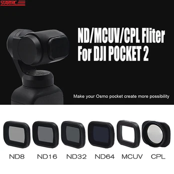 STARTRC OSMO Pocket Filter CPL/UV/ND 8 16 32 64 Neutral Filter Set For DJI Pocket 2 Optical Glass Lens Accessories
STARTRC OSMO Pocket Filter CPL/UV/ND 8 16 32 64 Neutral Filter Set For DJI Pocket 2 Optical Glass Lens Accessories