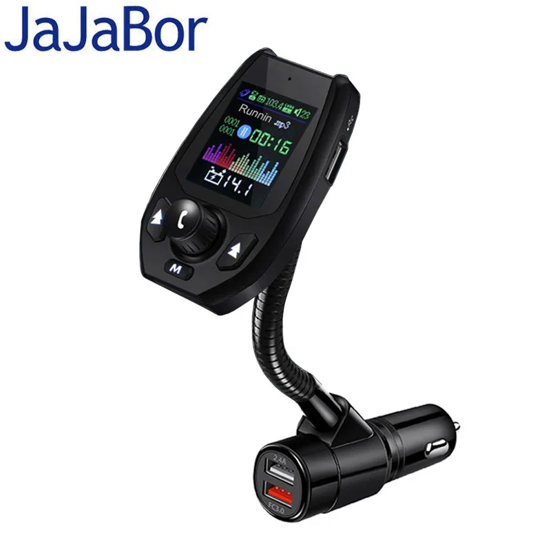 JaJaBor FM Transmitter FM Modulator Bluetooth 5.0 Car kit Hands Free AUX Play 1.8 Large Color Screen Display QC3.0 Quick Charge
JaJaBor FM Transmitter FM Modulator Bluetooth 5.0 Car kit Hands Free AUX Play 1.8 Large Color Screen Display QC3.0 Quick Charge