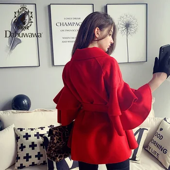 Dabuwawa Woolen Coat Outerwear Autumn Winter Newest Fashion Women's Sweet Double-Layer Ruffled Long Coat Belt DN1DSN002
Dabuwawa Woolen Coat Outerwear Autumn Winter Newest Fashion Women's Sweet Double-Layer Ruffled Long Coat Belt DN1DSN002