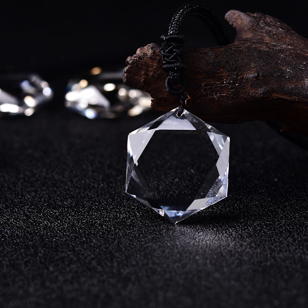 Hannah Martin Store】Runyangshi 1pc Natural clear quartz Hexagram