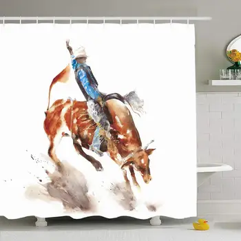 Shower Curtain Set with Hooks 72x78 Funny Bull On West Wild Person Rodeo Animal Watercolor Painting Isolated Nature Sports
Shower Curtain Set with Hooks 72x78 Funny Bull On West Wild Person Rodeo Animal Watercolor Painting Isolated Nature Sports