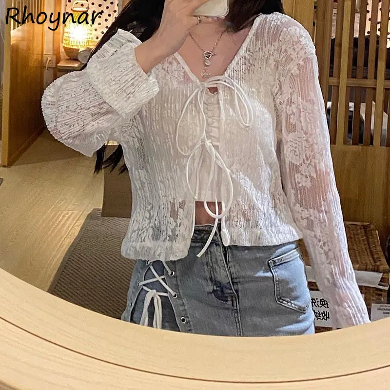 Blouse Women Solid Color Cropped Casual Elegant Hollow Out Sweet Breathable Cozy Summer New Trendy Sun Protection Korean Style
Blouse Women Solid Color Cropped Casual Elegant Hollow Out Sweet Breathable Cozy Summer New Trendy Sun Protection Korean Style