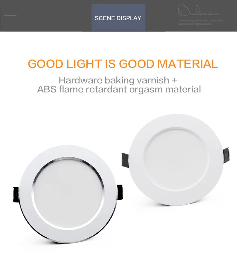 Led Downlight Round Ceiling Lighting Recessed Spot Waterproof Industrial Modern Mortise Lights Panel Spotlights Indoor Lamp