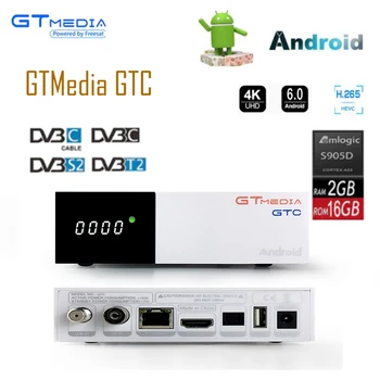 GTMEDIA GTC Smart TV Box DVB-S2 DVB-T2/Cable(J83.A/C)/ATSC-C/ISDBT WiFi 3D 4K Network Media Player ACM Android TV Box
GTMEDIA GTC Smart TV Box DVB-S2 DVB-T2/Cable(J83.A/C)/ATSC-C/ISDBT WiFi 3D 4K Network Media Player ACM Android TV Box