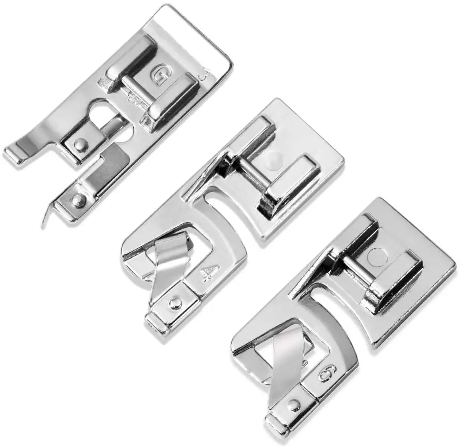 Imzay 3PCS Hemming Foot Kit Set Rolled Hem Presser Foot Sewing Machine Foot, Compatible With Sewing Machine Low Shank
Imzay 3PCS Hemming Foot Kit Set Rolled Hem Presser Foot Sewing Machine Foot, Compatible With Sewing Machine Low Shank