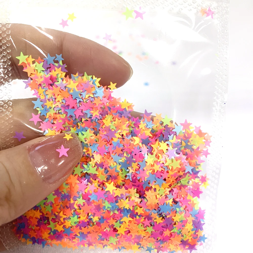 2g Fashion Fluorescence Star Shape Nail Sequins Ul-thin Flakes Mixed Size Manicure Nail Art Decoration DIY Accessoires 2021 new
2g Fashion Fluorescence Star Shape Nail Sequins Ul-thin Flakes Mixed Size Manicure Nail Art Decoration DIY Accessoires 2021 new