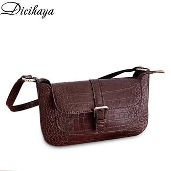 DICIHAYA French Niche New Female PU Retro Crocodile Pattern Bean Armpit Baguette Bag Fashion Single Shoulder Crossbody Women Bag
DICIHAYA French Niche New Female PU Retro Crocodile Pattern Bean Armpit Baguette Bag Fashion Single Shoulder Crossbody Women Bag