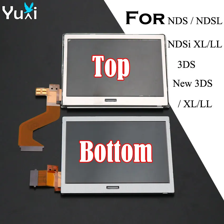 

YuXi Top Upper & Bottom Lower LCD Display Screen Replacement for Nintendo DS Lite For DSL For NDSL For 3DS New 3DS XL LL