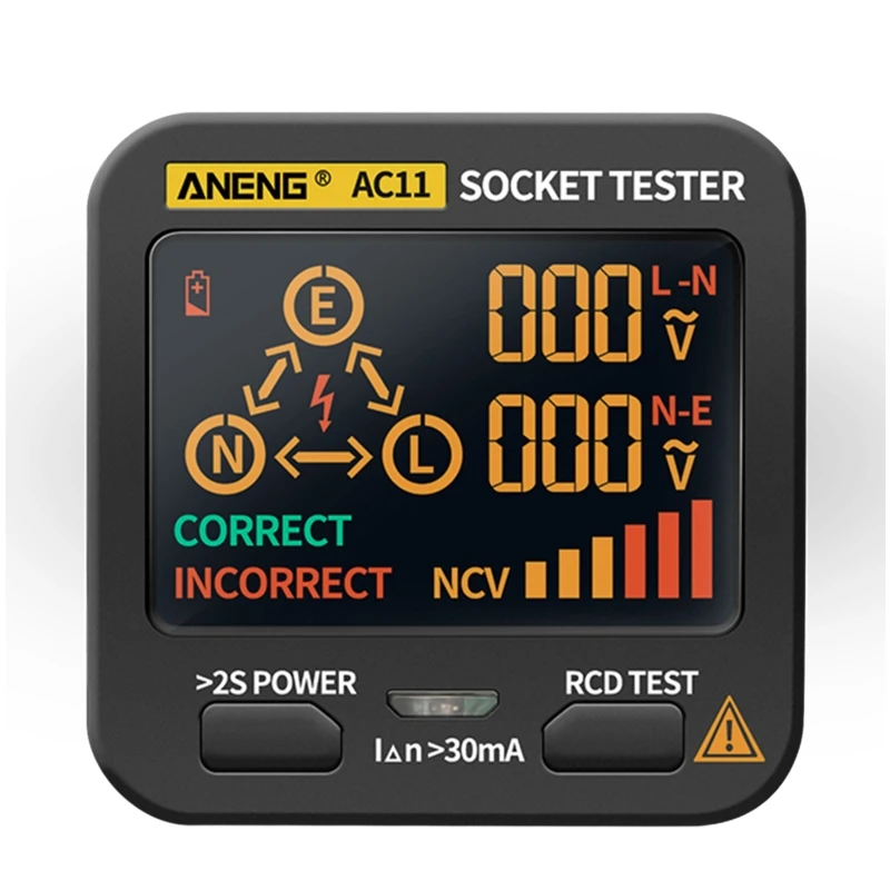 Electrical Leakage Detector Socket Tester Ground Wire Zero Line Live Wire Phase RCD NCV Checker AU Plug
Electrical Leakage Detector Socket Tester Ground Wire Zero Line Live Wire Phase RCD NCV Checker AU Plug