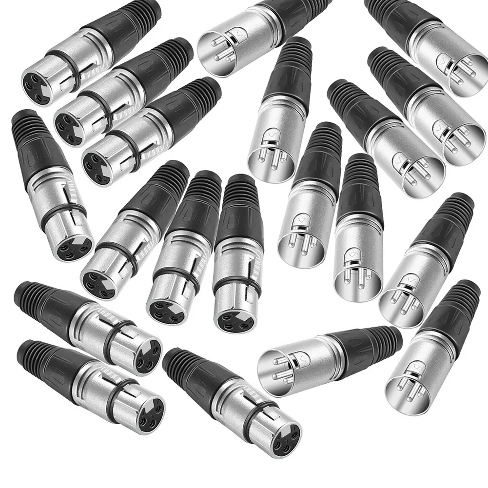 10pair Male Female Connector Portable Tools High Conductivity Compact Easy Install Alloy Audio Cable Durable XLR 3 Pin Universal
10pair Male Female Connector Portable Tools High Conductivity Compact Easy Install Alloy Audio Cable Durable XLR 3 Pin Universal