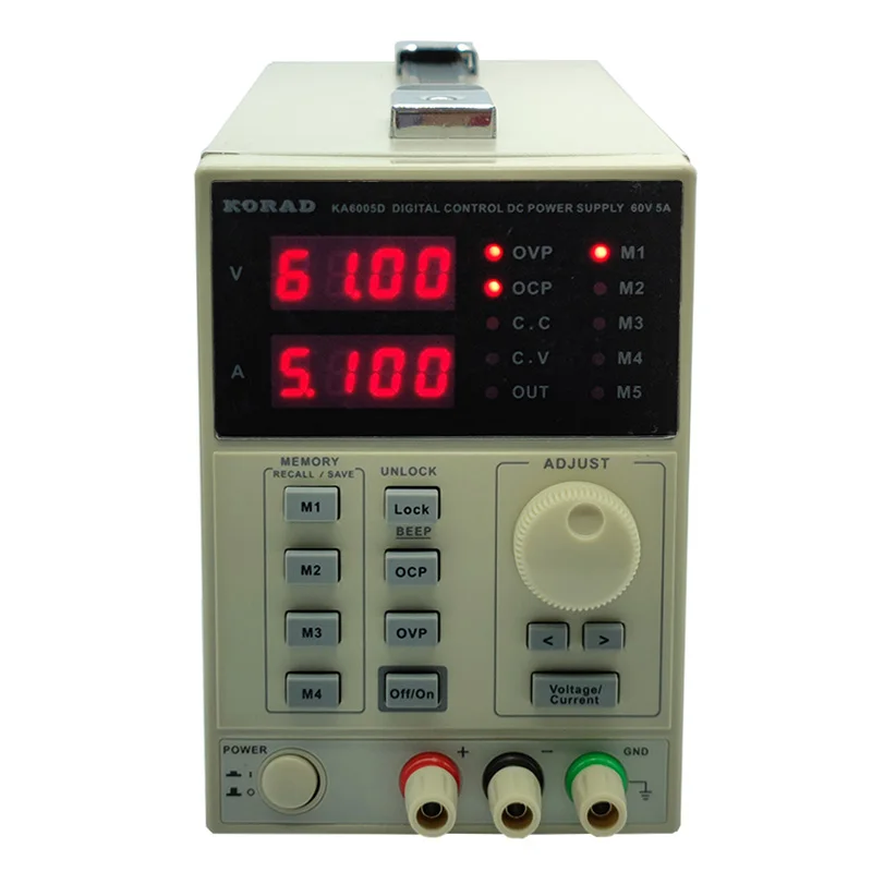 KORAD KA6005D -Precision Variable Adjustable 60V, 5A DC Linear Power Supply Digital Regulated Lab Grade
KORAD KA6005D -Precision Variable Adjustable 60V, 5A DC Linear Power Supply Digital Regulated Lab Grade