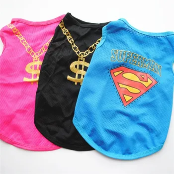 Pet Dog Clothes Superman Clothings Dogs Super Small Clothing Cute Dollar Necklace Print Vest Summer Breathable Mesh Ropa Perro
Pet Dog Clothes Superman Clothings Dogs Super Small Clothing Cute Dollar Necklace Print Vest Summer Breathable Mesh Ropa Perro
