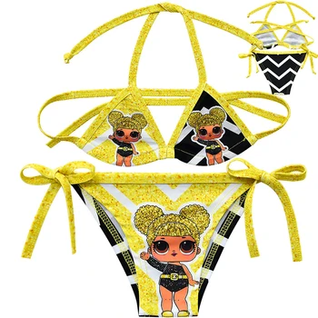 Cute Lol Swimsuit for Girls 2020 Summer New Kids Swimwear Cartoon Print Bikini Sets Bandage Beach Wear Toddler Baby Bathing Suit
Cute Lol Swimsuit for Girls 2020 Summer New Kids Swimwear Cartoon Print Bikini Sets Bandage Beach Wear Toddler Baby Bathing Suit