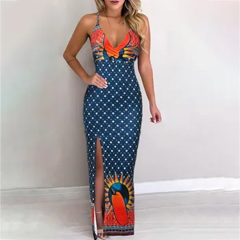 Z Plus Size Summer Dress Women Fashion Sleeveless Sexy V Neck Hollow Out Spaghetti Strap Side Slit Print Maxi Ankle-Length Dress 
Z Plus Size Summer Dress Women Fashion Sleeveless Sexy V Neck Hollow Out Spaghetti Strap Side Slit Print Maxi Ankle-Length Dress