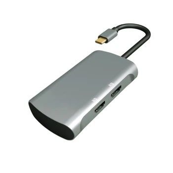 USB C to Dual HDMI Hub Adapter Type C to HDMI Docking Station Converter 4K@60Hz Displays Projection for Laptop
USB C to Dual HDMI Hub Adapter Type C to HDMI Docking Station Converter 4K@60Hz Displays Projection for Laptop