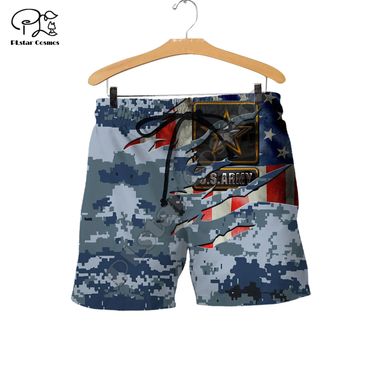 

PLstar Cosmos Army Eagle Marine Military Camo Suit Veteran NewFashion 3Dprint Men/Women Unisex Summer Beach Short Pants D1