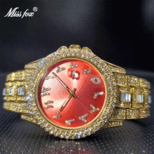 Red Watch For Couple 18K Gold Casual Dresses Jewelry Quartz Wristwatch with Full Square Diamond Bracelet Diving Calendar Watches
Red Watch For Couple 18K Gold Casual Dresses Jewelry Quartz Wristwatch with Full Square Diamond Bracelet Diving Calendar Watches