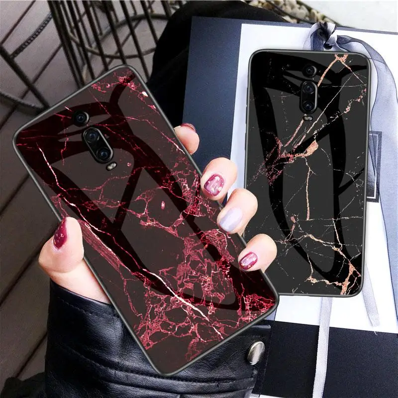 

Marble Painted Case For Xiaomi Mi 9T Pro 9 T Tempered Glass Cover For Redmi K20 Pro 9T Pro K 20 K20Pro Shockproof Back Capa